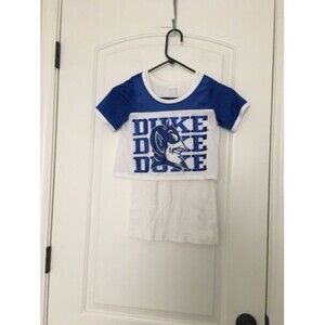 5th & Ocean Girls Duke Blue Devils Jersey Shirt w Attached Tank Top Size 12